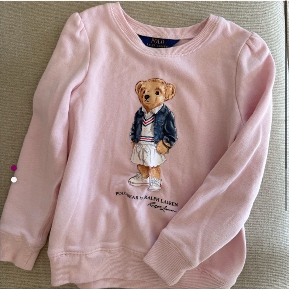 Ralph Lauren Pink Sweatshirt Soft Casual Hoodie do girl 6 years